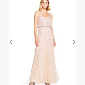 Adrianna Papell Art Deco beaded blouson dress